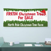 カスタムの生々しいクリスマスツリーが販売される 横断幕 (トレードショー)