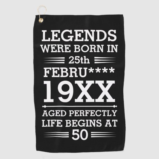 カスタムの生まれ伝説は年月 ゴルフタオル (正面)