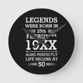 カスタムの生まれ伝説は年月 ラウンド壁時計 (正面)