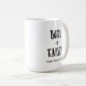 カスタムの生まれ出身地と盛り上げコーヒーマグ コーヒーマグカップ (正面右)