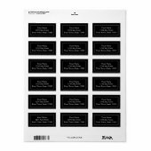 カスタムの白黒宛名宛名ラベル ラベル (フルシート)