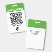 カスタムの社員名ロゴの予防接種QrCode バッジ (正面＆裏面)