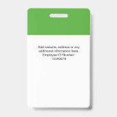 カスタムの社員名ロゴの予防接種QrCode バッジ (裏面)