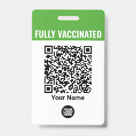 カスタムの社員名ロゴの予防接種QrCode バッジ