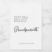 カスタムの祖父母ギフトワインラベル ワインラベル (シングルラベル)