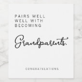 カスタムの祖父母ギフト ワインラベル (シングルラベル)