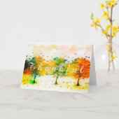 カスタムの秋の木 カード (黄色い花)