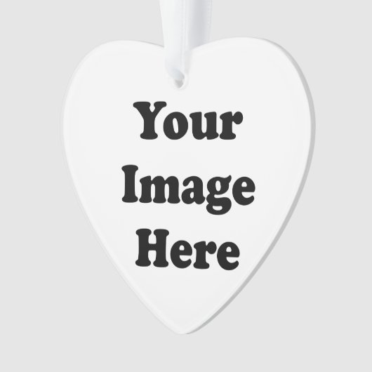 カスタムの空白のなテンプレートのハートのアクリルの木のオーナメント オーナメント (正面)