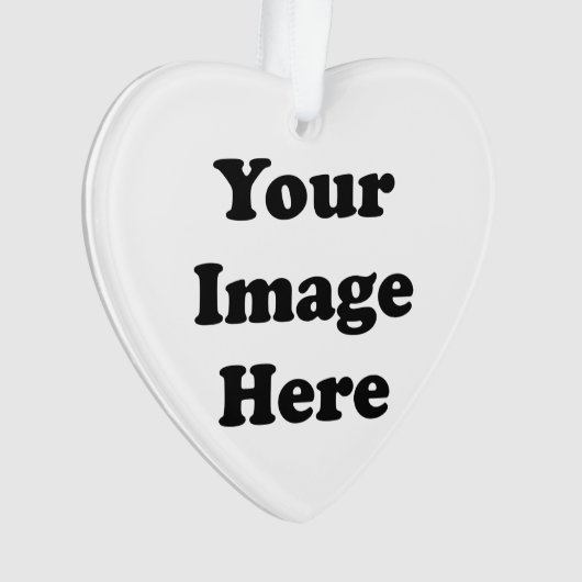 カスタムの空白のなテンプレートのハートのアクリルの木のオーナメント オーナメント (正面)