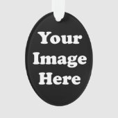 カスタムの空白のなテンプレートの楕円形のアクリルの木のオーナメント オーナメント (正面)