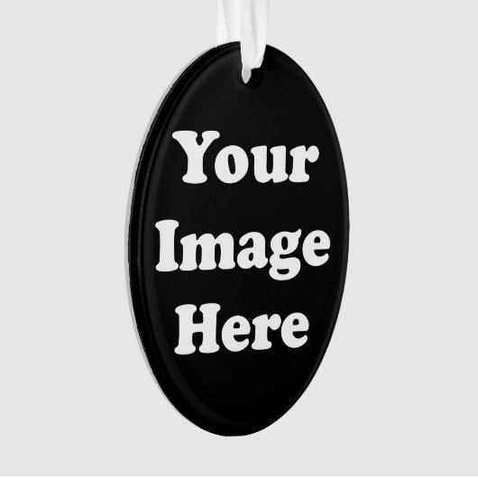 カスタムの空白のなテンプレートの楕円形のアクリルの木のオーナメント オーナメント (正面)