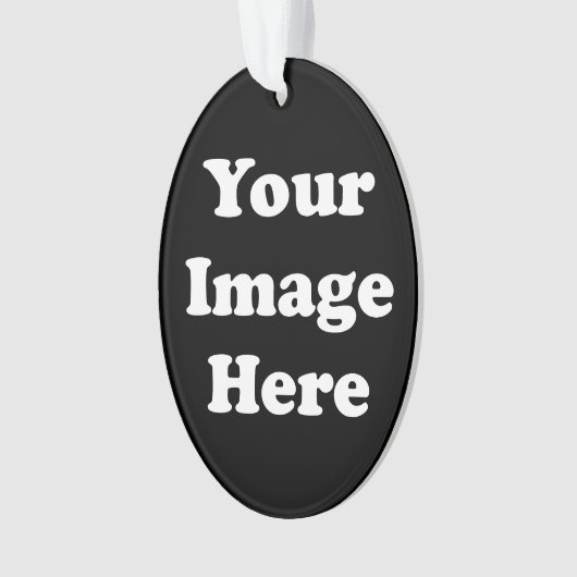 カスタムの空白のなテンプレートの楕円形のアクリルの木のオーナメント オーナメント (正面)