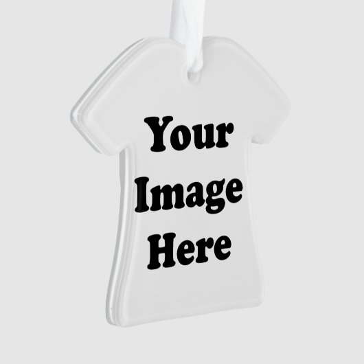 カスタムの空白のなTシャツのアクリルの木のオーナメント オーナメント (正面)