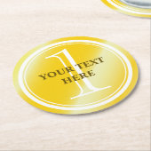 カスタムの第1入賞した金メダルの飲み物用コースター ラウンドペーパーコースター (アングル)