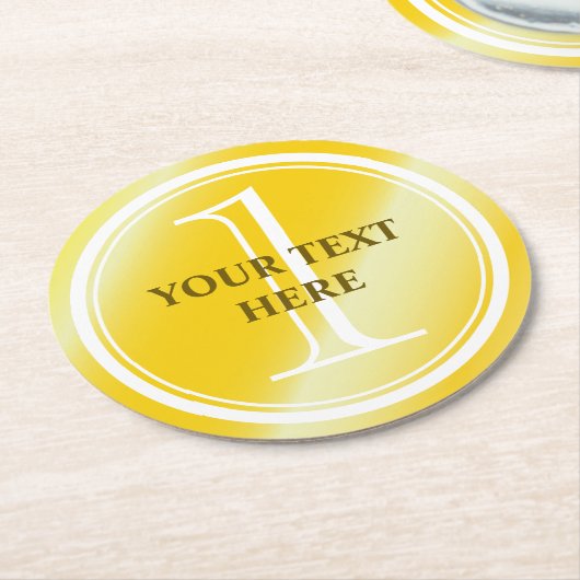 カスタムの第1入賞した金メダルの飲み物用コースター ラウンドペーパーコースター (アングル)