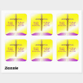 カスタムの第1聖餐のステッカー スクエアシール (シート)