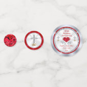 カスタムの第40結婚記念日のテーブルの装飾 コンフェッティ (正面)