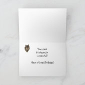 カスタムの第40誕生日のウルフパック家族の引用文 カード (内部)