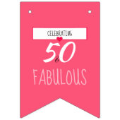 カスタムの第50誕生会50及びすばらしい旗 バンティングフラッグ (第1の旗)