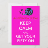 カスタムの第50誕生日のグループのパーティの招待状 招待状 (正面)