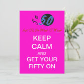 カスタムの第50誕生日のグループのパーティの招待状 招待状 (スタンド正面)