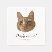 カスタムの結婚カクテルナプキンスが飲める スタンダードカクテルナプキン (正面)