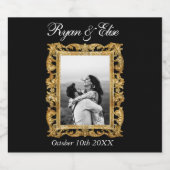 カスタムの結婚カップルの贈り物 スパークリングワインラベル (シングルラベル)