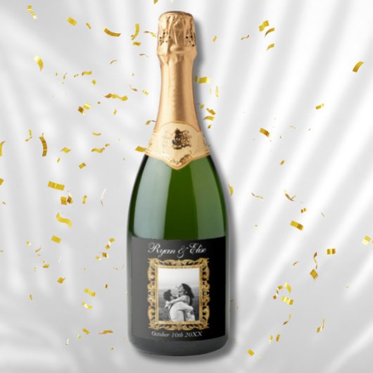 カスタムの結婚カップルの贈り物 スパークリングワインラベル