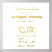 カスタムの結婚サイン実在箔 箔ポスター (正面)