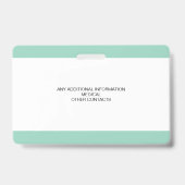 カスタムの緊急フォトIDバッジ子供へ バッジ (裏面)