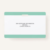 カスタムの緊急フォトIDバッジ子供へ バッジ (裏面)