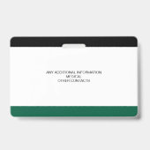 カスタムの緊急フォトIDバッジ子供へ バッジ (裏面)