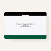 カスタムの緊急フォトIDバッジ子供へ バッジ (裏面)