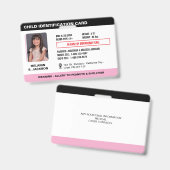 カスタムの緊急フォトIDバッジ子供へ バッジ (正面&裏面)