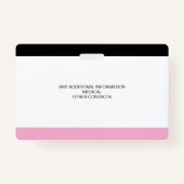 カスタムの緊急フォトIDバッジ子供へ バッジ (裏面)