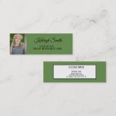 カスタムの緑の卒業式の名前カード コーリングカード (正面/裏面)