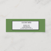 カスタムの緑の卒業式の名前カード コーリングカード (裏面)