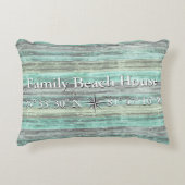 カスタムの緯度と経度の海岸デコール アクセントクッション (正面)