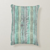 カスタムの緯度と経度の海岸デコール アクセントクッション (裏面(縦))