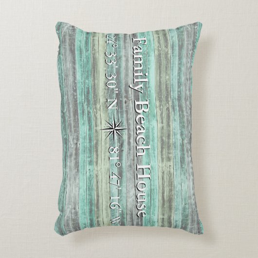 カスタムの緯度と経度の海岸デコール アクセントクッション (正面(垂直))