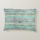 カスタムの緯度と経度の海岸デコール アクセントクッション (裏面)