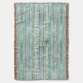 カスタムの緯度と経度の海岸デコール スローブランケット (正面縦)