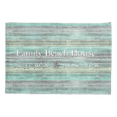 カスタムの緯度と経度の海岸デコール 枕カバー (裏面)