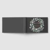 カスタムの習字カップル名バラ金ゴールド ゲストブック (全面)