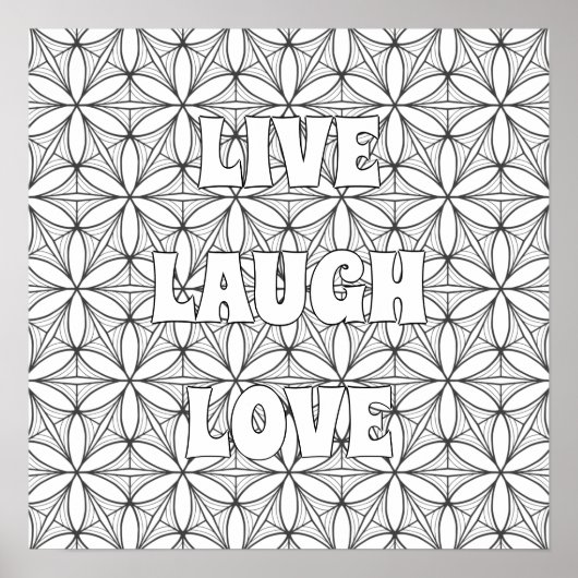 カスタムの聖体幾何学アダルトカラーリングポスター ポスター (正面)