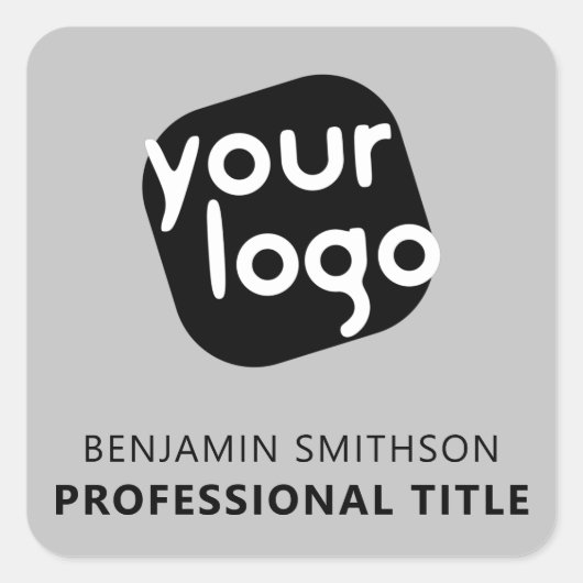 カスタムの色名タイトルここにロゴを追加 スクエアシール (正面)