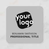 カスタムの色名タイトルここにロゴを追加 スクエア名刺 (正面)