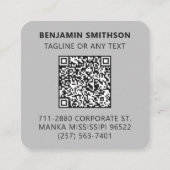 カスタムの色名タイトルここにロゴを追加 スクエア名刺 (裏面)