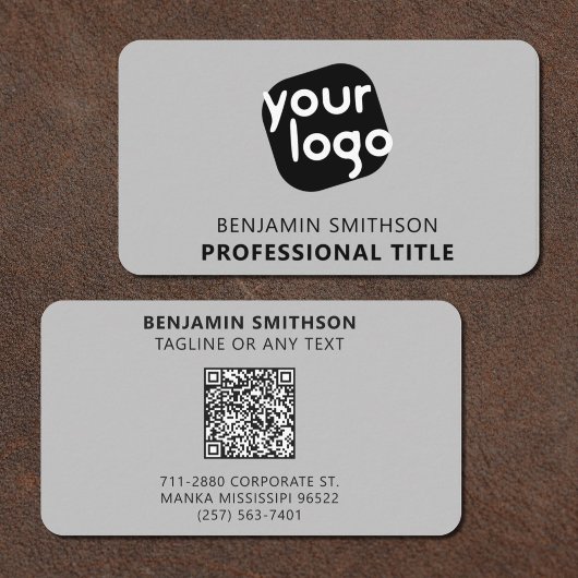 カスタムの色名タイトルここにロゴを追加 名刺