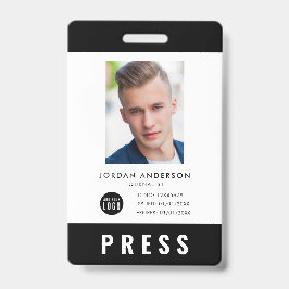 カスタムの色追加写真記者Press Pass バッジ